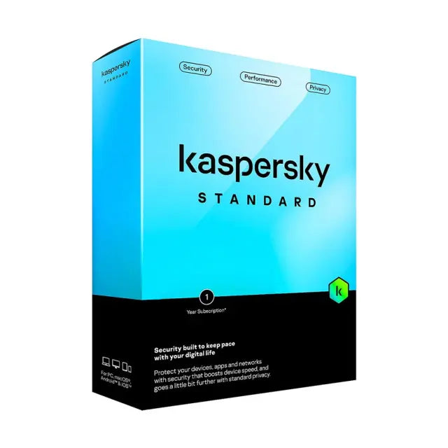 Kaspersky Antivirus software box and digital license for one user